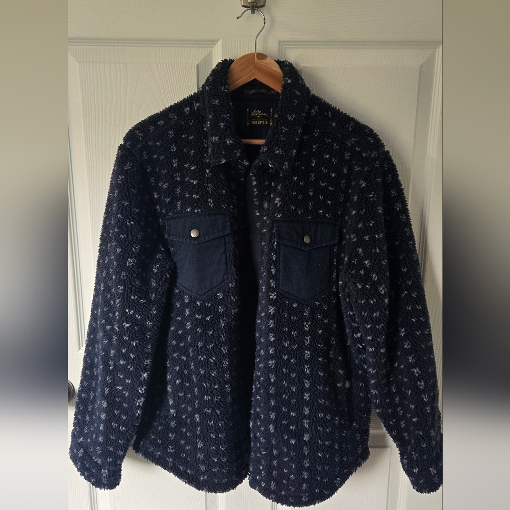 Todd Snyder LL Bean Collab Birds Eye Fleece Jacket Sz L